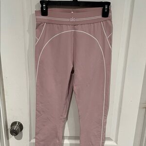 ALO Yoga airbrush high-waist heart throb legging in color ballet pink/white